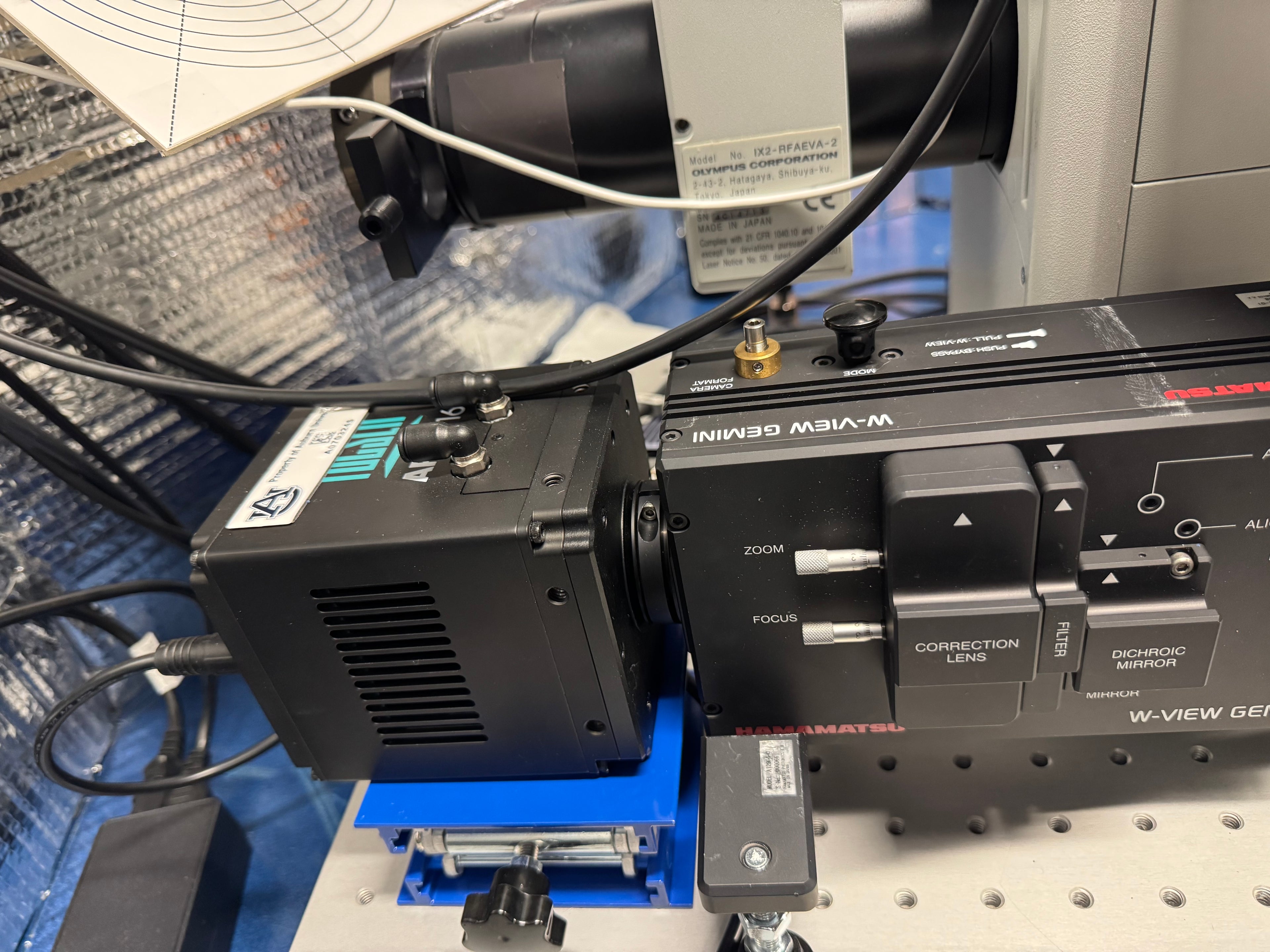 Aries 16 sCMOS camera in Auburn lab