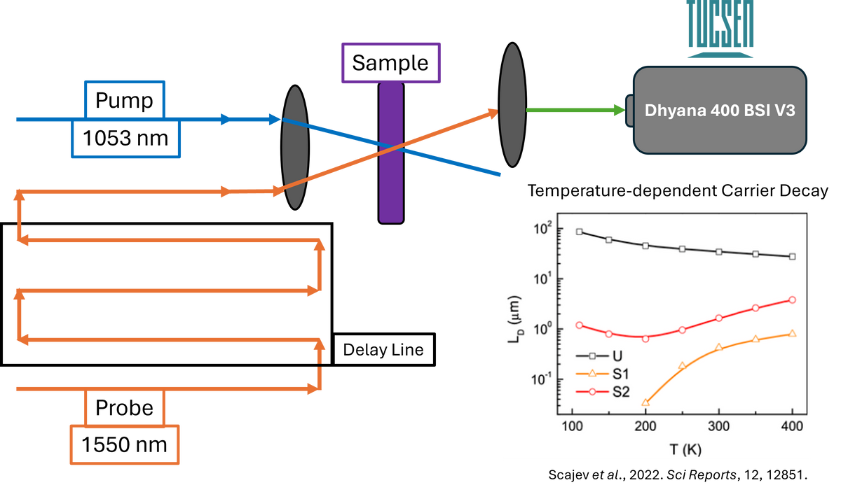 TRPPL experimental setup diagram for optoelectronics